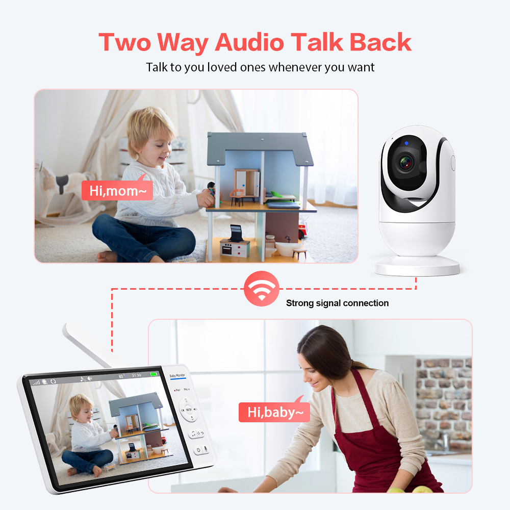 ビデオベビーモニター 7 インチ 1080P HD 大型ディ - Home Cinema Wireless のレビューと価格