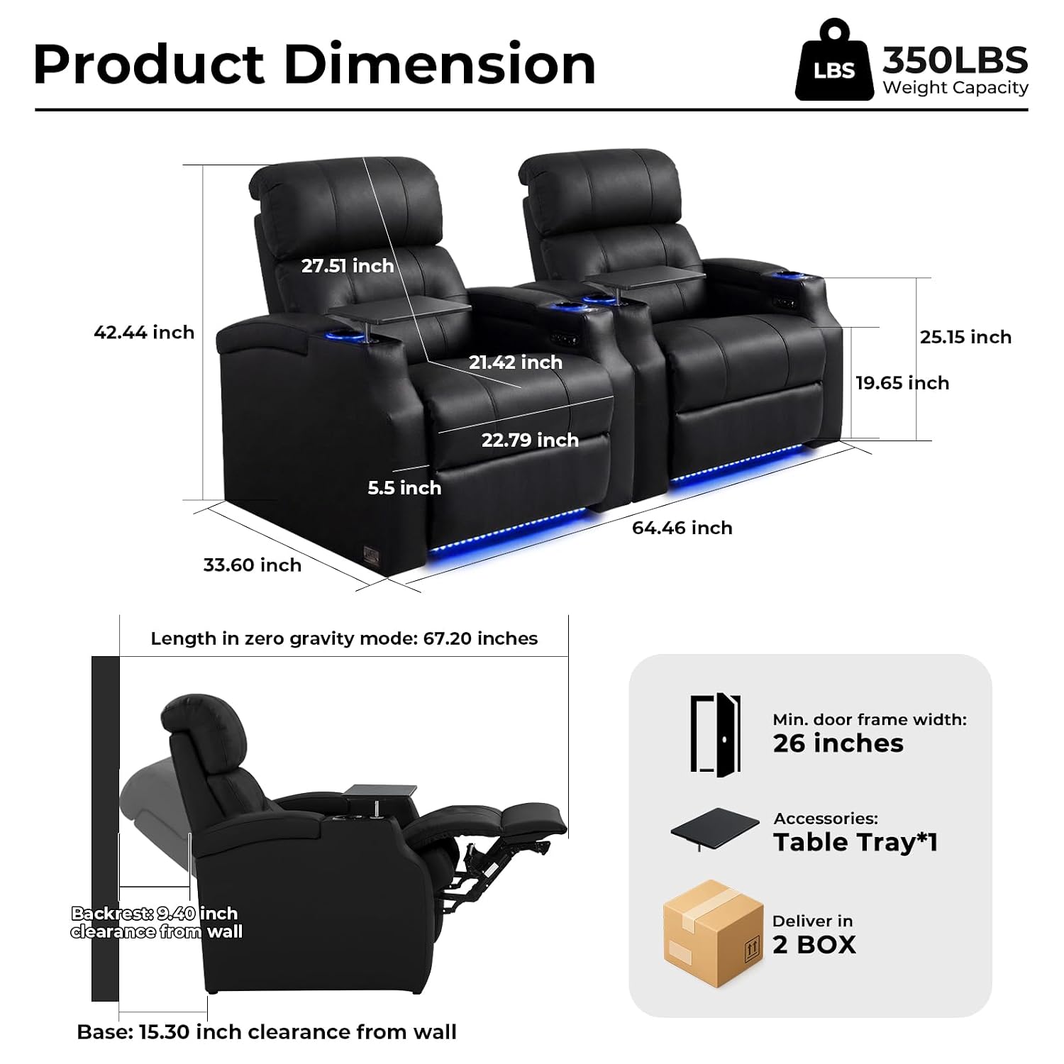 高級本革を使用したホームシアターリクライニングチェア。電動で - Home Cinema Chairs のレビューと価格