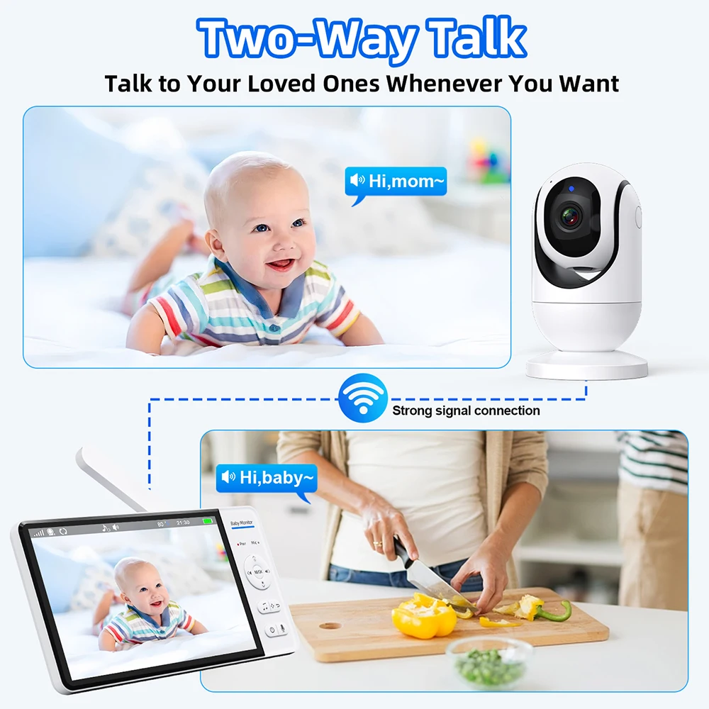 WiFiなし 7インチ ベビーモニター 双方向音声 ナイトビ - Home Cinema Wireless のレビューと価格