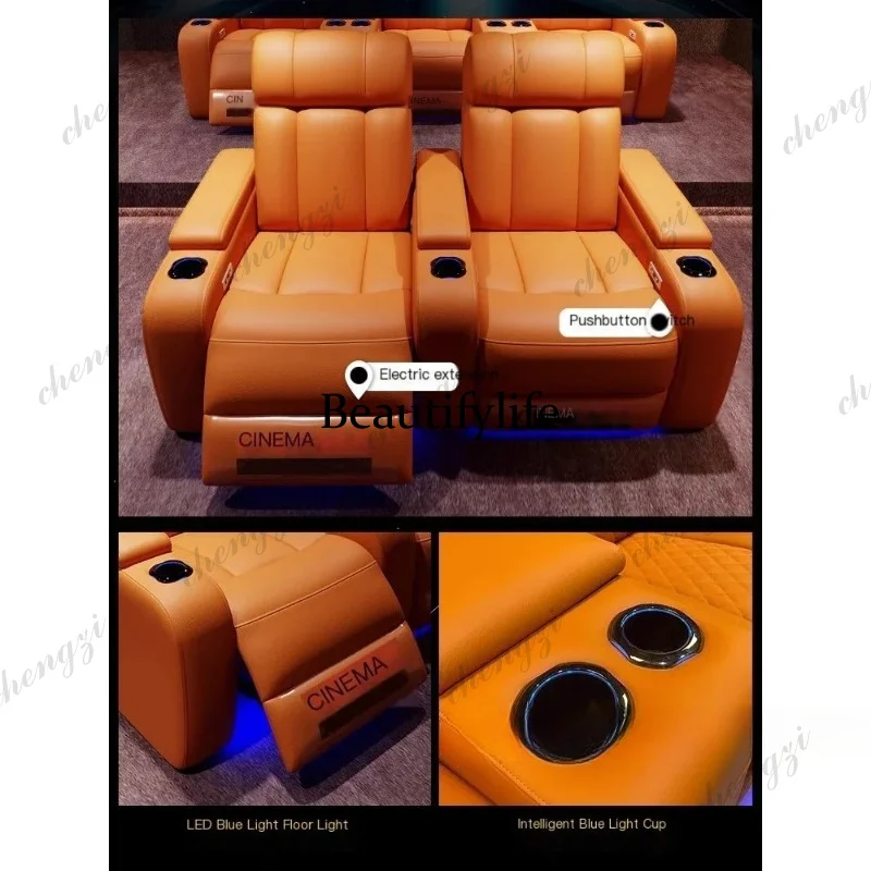 G153 高級本革電動リクライニングシネマチェア（カップホル - Home Cinema Chairs のレビューと価格