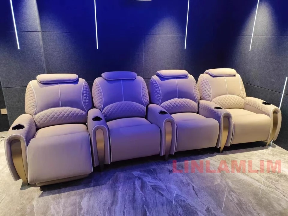 高級電動リクライニングシアター座席ソファ – LED照明、U - Home Cinema Chairs のレビューと価格